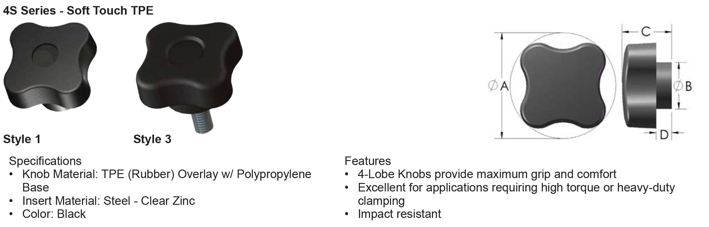 Innovative Components Plastic Clamp Knobs